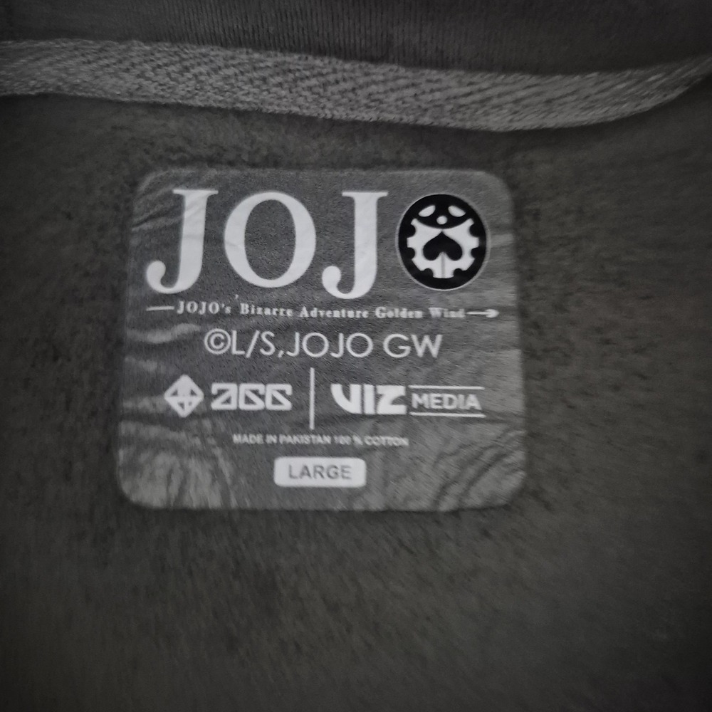 JoJo's Bizarre Adventure Golden Wind Hoodie‎ L Gray Long Sleeve Pullover Anime - Picture 7 of 11
